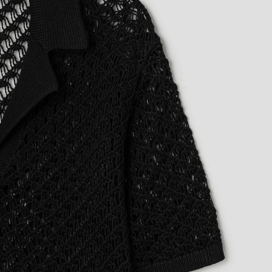 Theory Women Sheen Cotton Camp Shirt Cardigan - Black