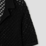 Theory Women Sheen Cotton Camp Shirt Cardigan - Black