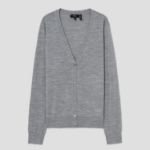 Theory Women Regal Wool Vneck Cardigan - Cool Heather Grey