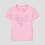 KUHO [HEART FOR EYE] Kids Regular T-Shirts (Artwork) – Light Pink