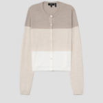 Theory Women Regal Wool Color Block Cardigan - Pale Sand Multi