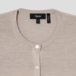 Theory Women Regal Wool Color Block Cardigan - Pale Sand Multi