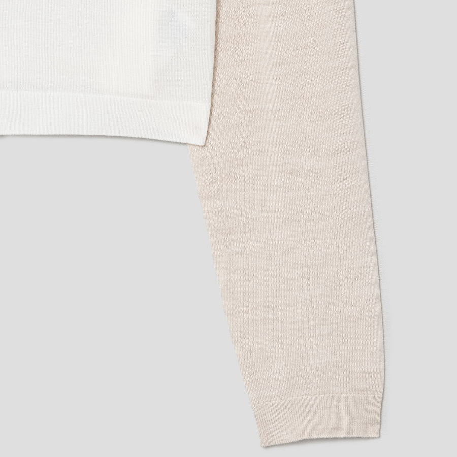 Theory Women Regal Wool Color Block Cardigan - Pale Sand Multi