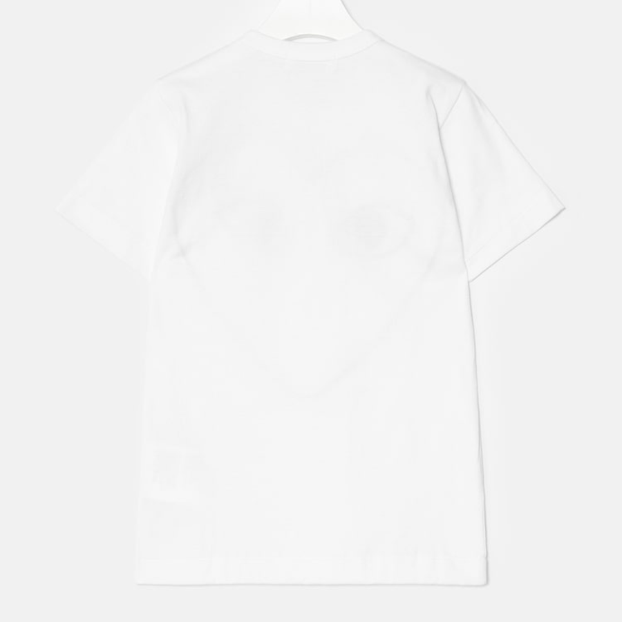 Black Wappen Black Lined Heart T-Shirt — White