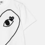 Black Wappen Black Lined Heart T-Shirt — White