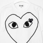 Black Wappen Black Lined Heart T-Shirt — White
