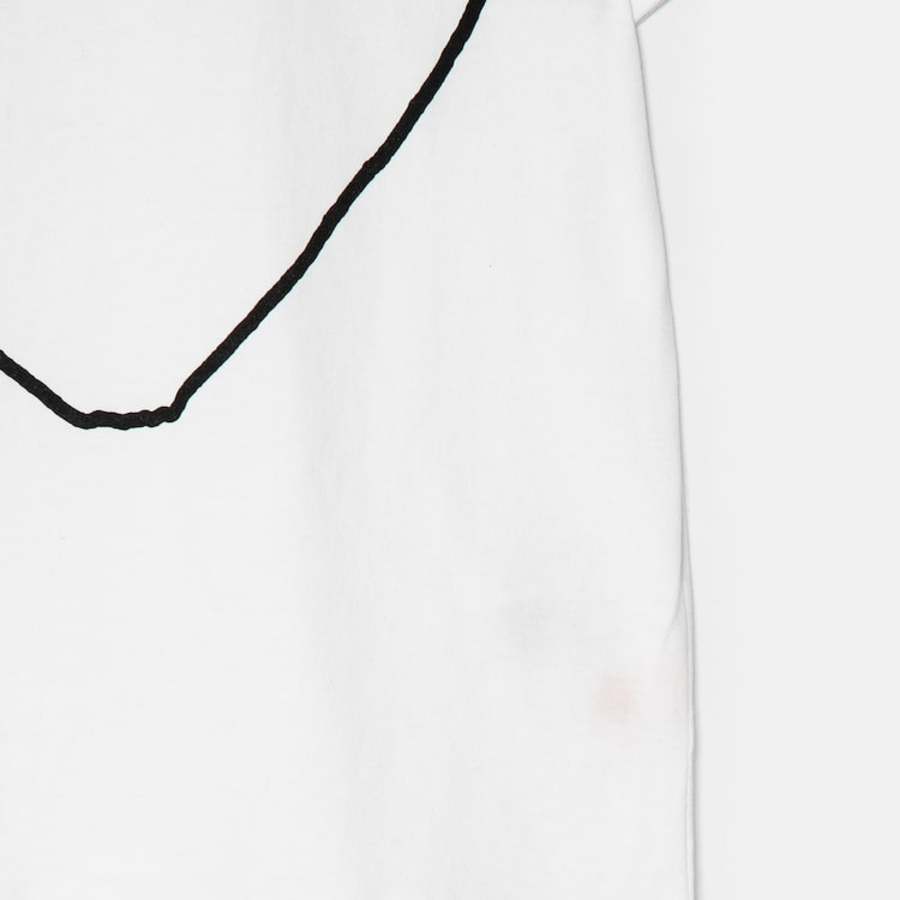 Black Wappen Black Lined Heart T-Shirt — White