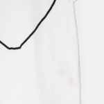 Black Wappen Black Lined Heart T-Shirt — White