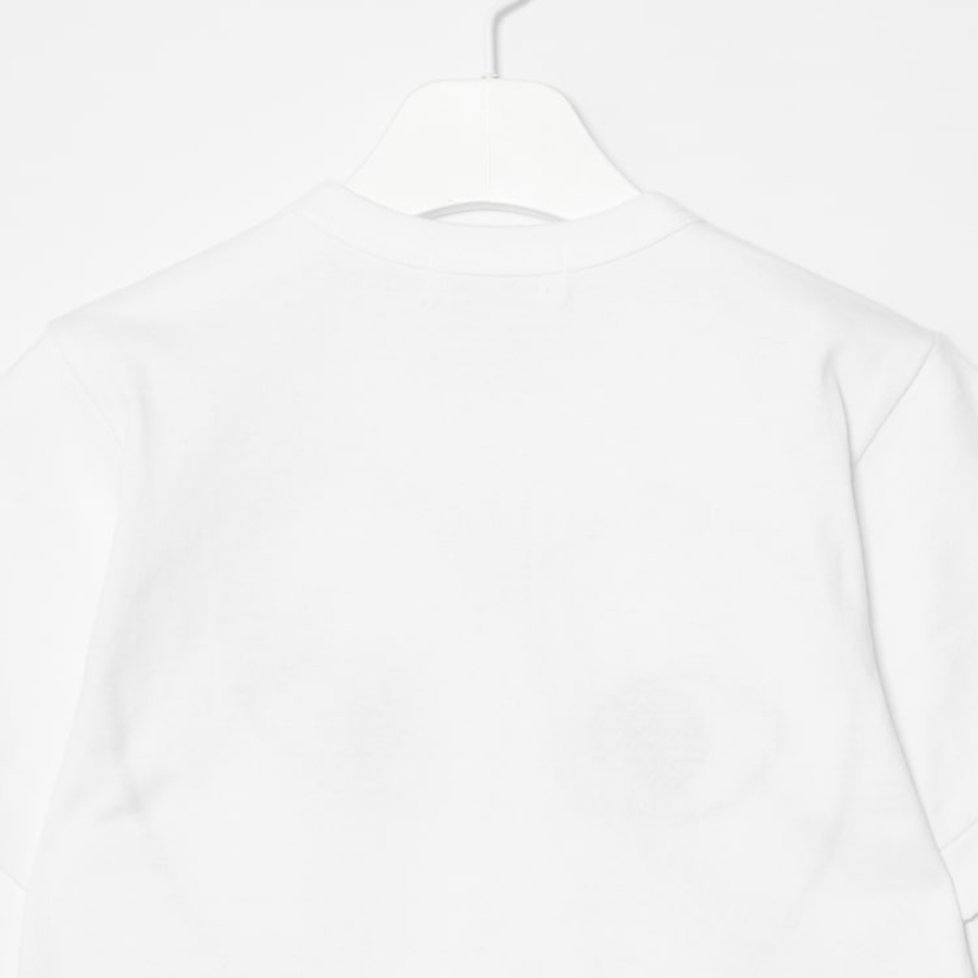 Black Wappen Black Lined Heart T-Shirt — White