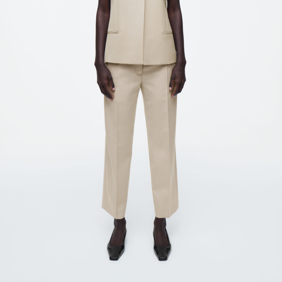 COS Wool Slim Trousers – Beige