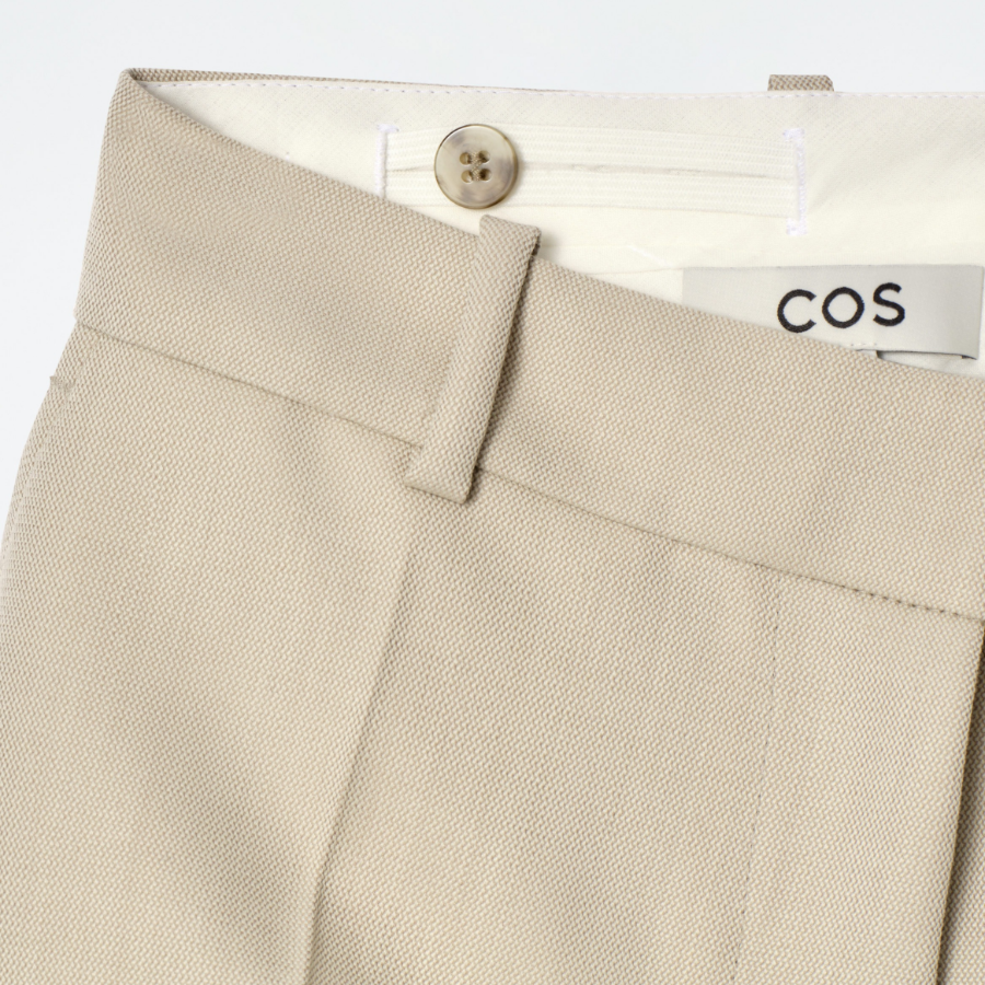 COS Wool Slim Trousers – Beige