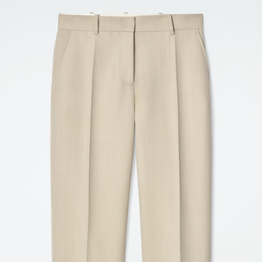 COS Wool Slim Trousers – Beige