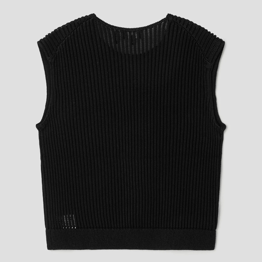 Theory Women Sheen Cotton Easy Vest - Black