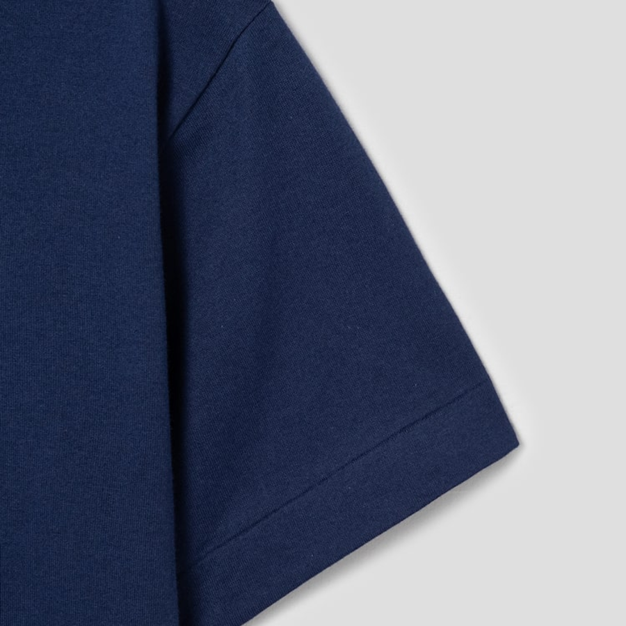 3 Color Heart Print T-Shirt — Navy