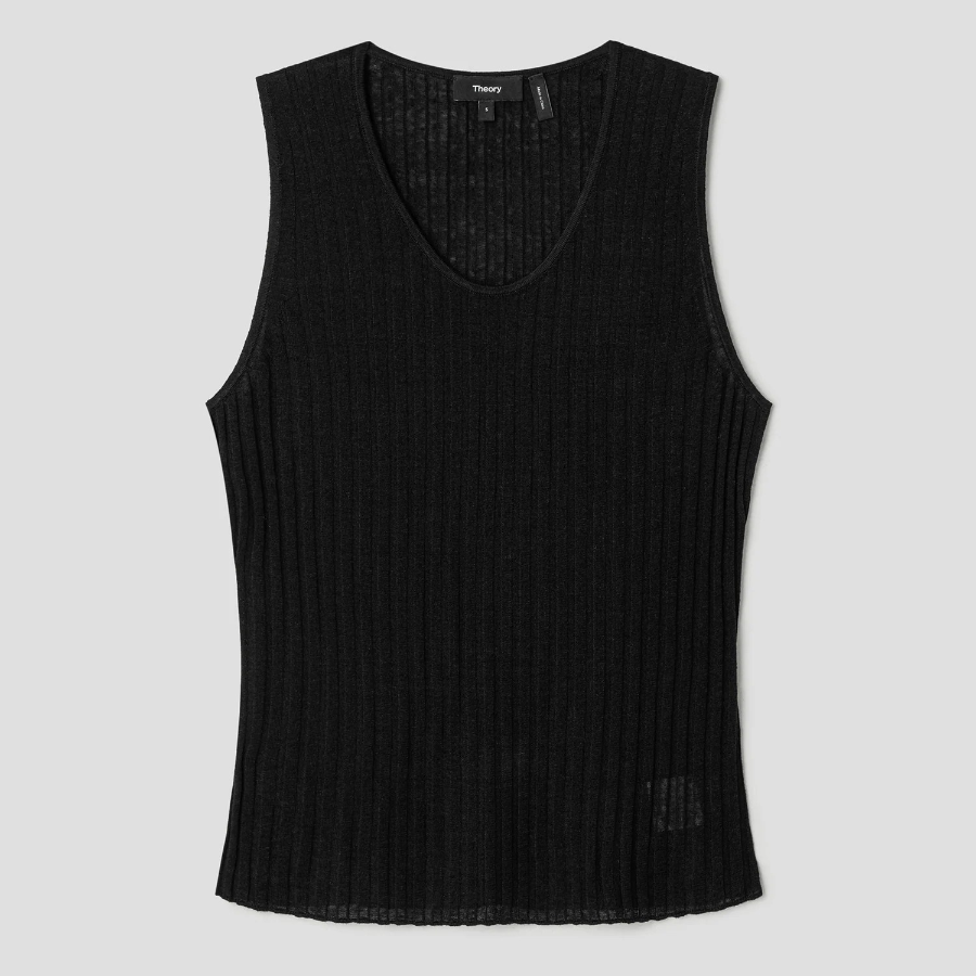 Theory Women Neo Sag Harbor Feeder Stripe Tank - Black