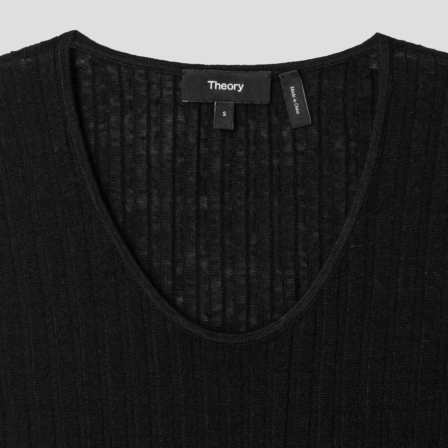Theory Women Neo Sag Harbor Feeder Stripe Tank - Black