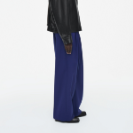 COS Relaxed Twill Wide Leg Trousers – Blue