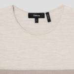 Theory Women Regal Wool Color Block Tee - Pale Sand Multi