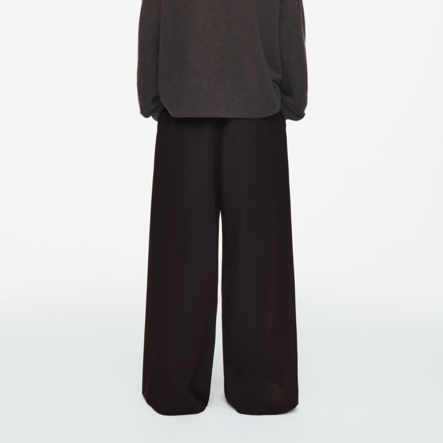 COS Relaxed Wool Blend Wide Leg Trousers