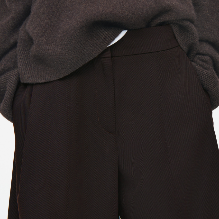 COS Relaxed Wool Blend Wide Leg Trousers
