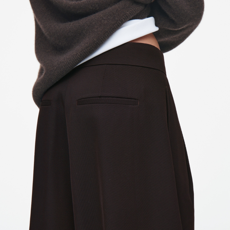 COS Relaxed Wool Blend Wide Leg Trousers
