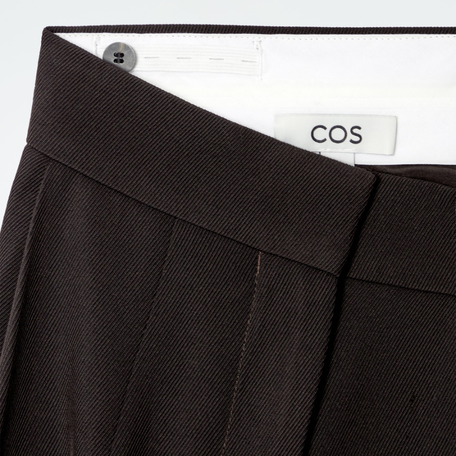 COS Relaxed Wool Blend Wide Leg Trousers