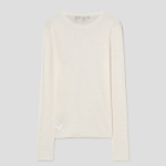 Theory Women Neo Sag Harbor Sheer Rib Pullover - Bone