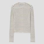Theory Women Neo Sag Harbor Crop Stripe Cardigan - Light Parchment Multi