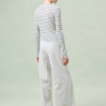 Theory Women Neo Sag Harbor Crop Stripe Cardigan - Light Parchment Multi