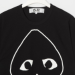 Upside Down White Heart Sketch T-Shirt — Black