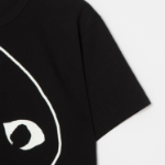 Upside Down White Heart Sketch T-Shirt — Black