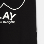 Upside Down White Heart Sketch T-Shirt — Black