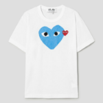 Blue Wappen Heart T-Shirt — White