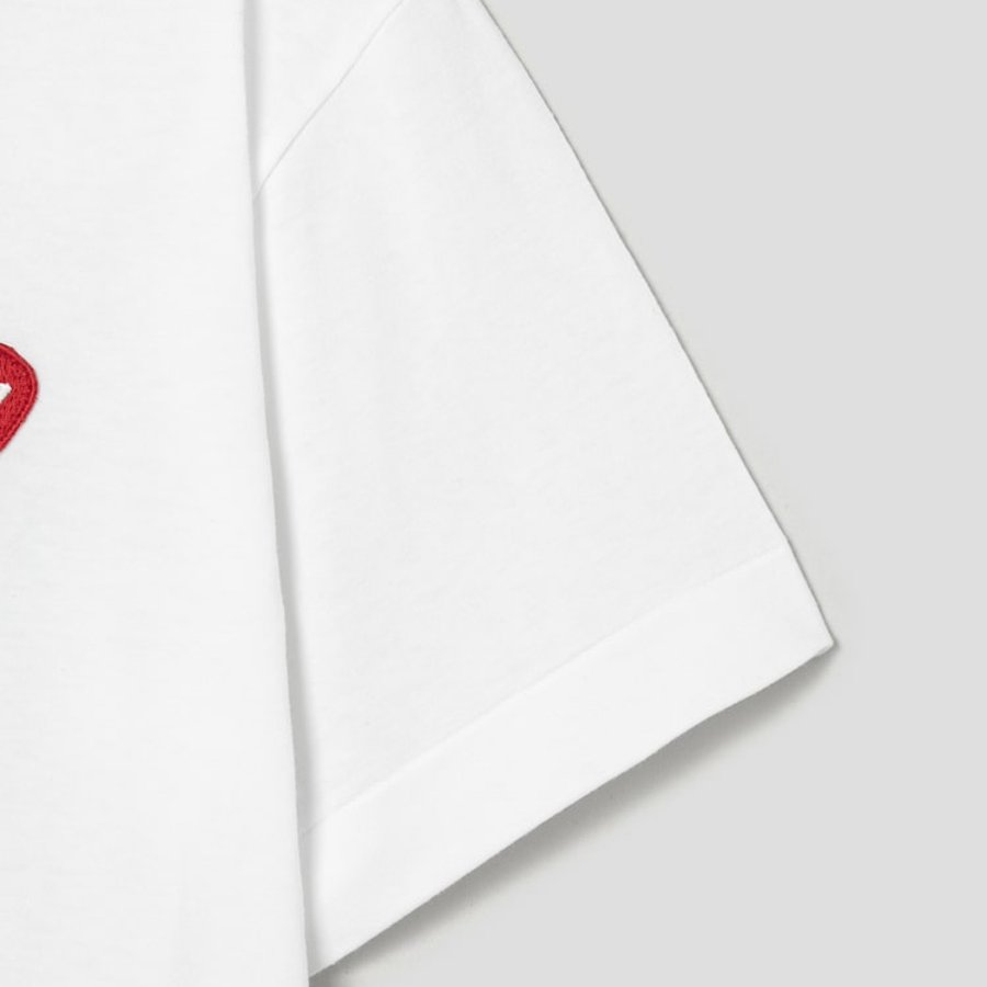 Blue Wappen Heart T-Shirt — White