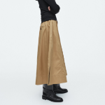 COS Drawstring A-Line Midi Skirt – Dark Beige