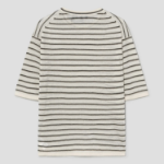 Theory Women Neo Sag Harbor Boyfriend Stripe Tee - Light Parchment Multi