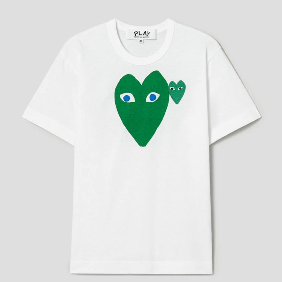 Green Wappen Heart T-Shirt — White