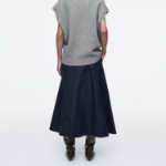 COS Round Midi Skirt – Navy