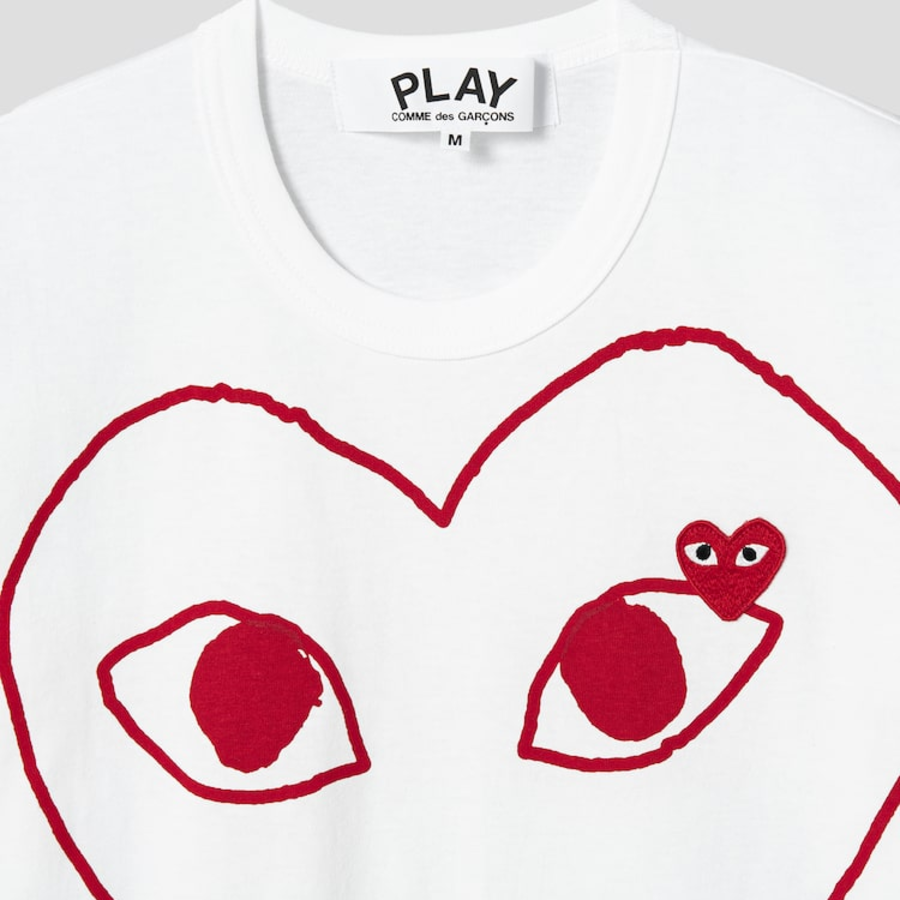 Red Heart Wappen Red Lined Heart T-Shirt — White