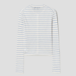 Theory Women Neo Sag Harbor Crop Stripe Cardigan - Bone Multi