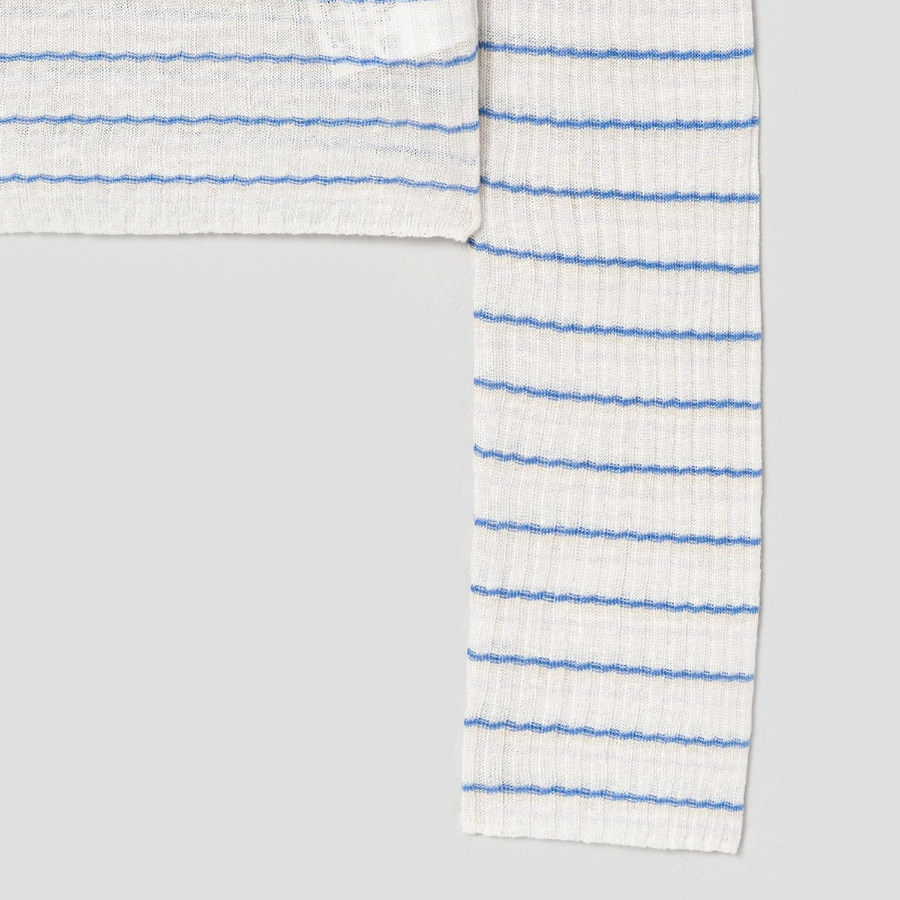 Theory Women Neo Sag Harbor Crop Stripe Cardigan - Bone Multi