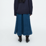 COS Elastic Denim Midi Skirt – Blue