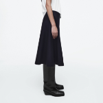 COS Panel Wool Midi Skirt – Navy
