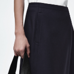 COS Panel Wool Midi Skirt – Navy