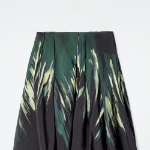 COS Printed Bubble Hem Midi Skirt – Black / Printed