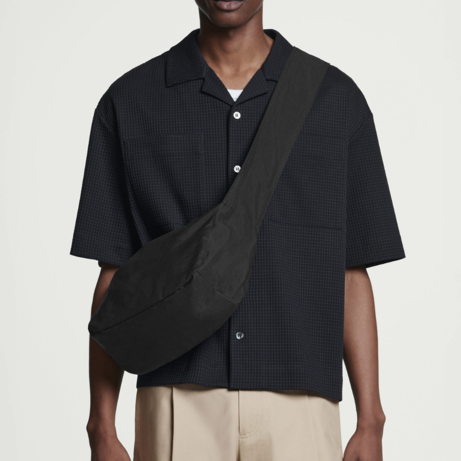 COS Mini Slouchy Crossbody Bag – Nylon Black