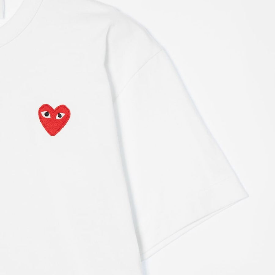 Double Red Heart Wappen T-Shirt — White