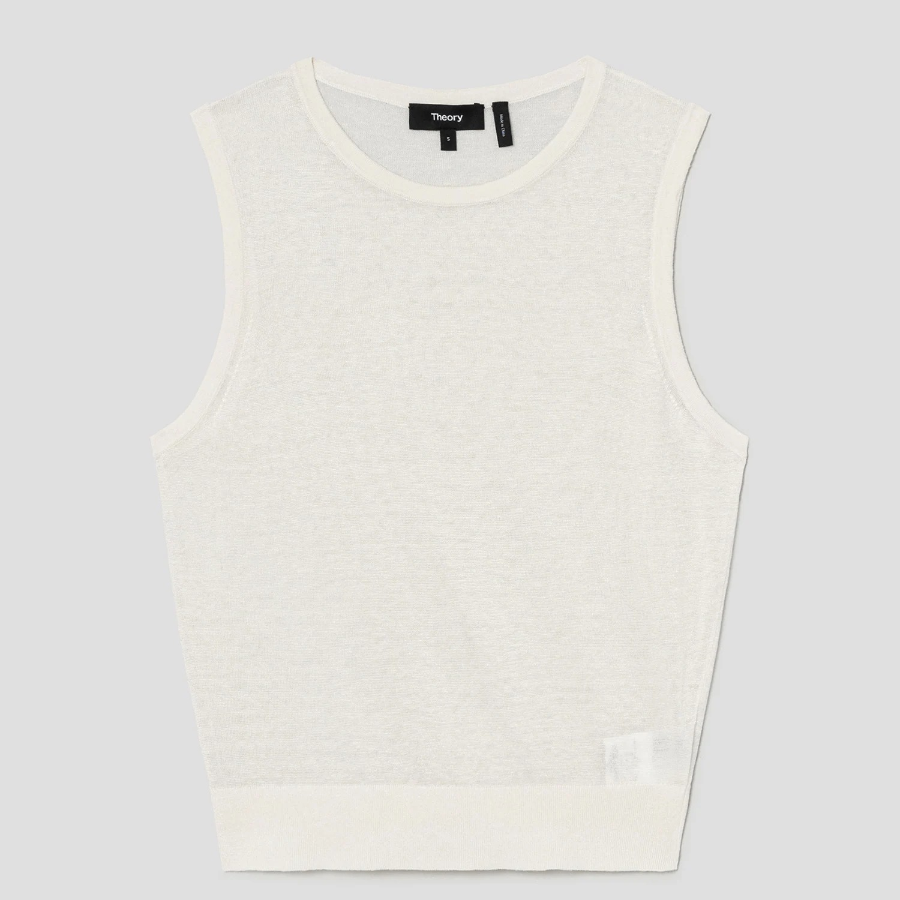 Theory Women Neo Sag Harbor Twin Set Shell - Bone