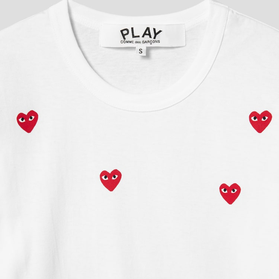 6 Heart Short Sleeve T-Shirt — White