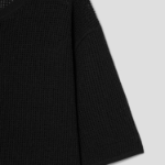 Theory Women Compact Crepe Pointelle Tee - Black